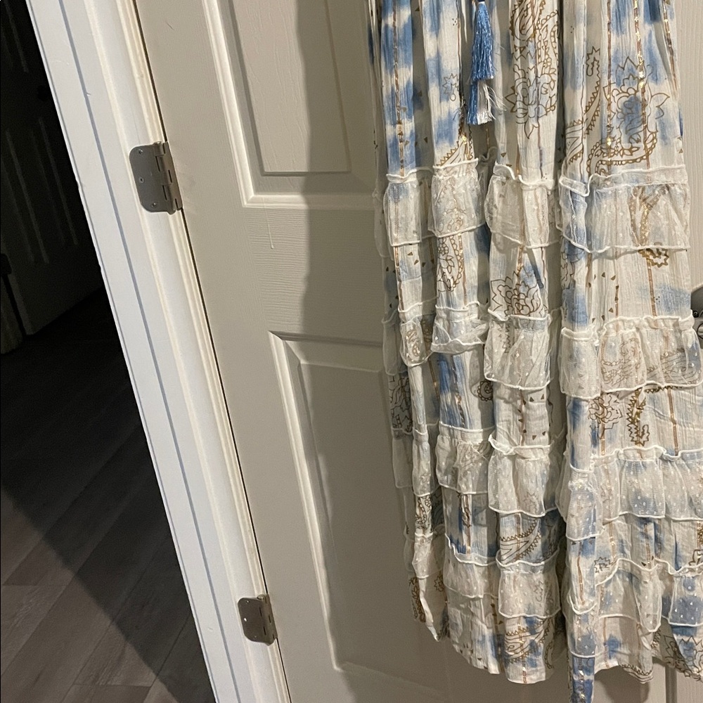 Tie-Dye Blue and White Maxi Dress - Picture 11 of 11